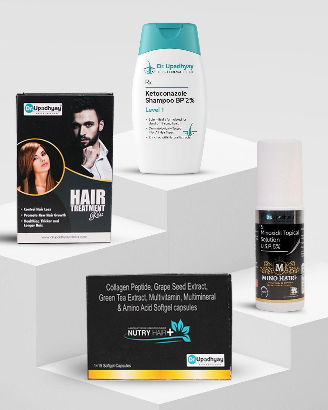 Hair Treatment Kit + Nutry Hair + Mino Hair + Dandruff Shampoo